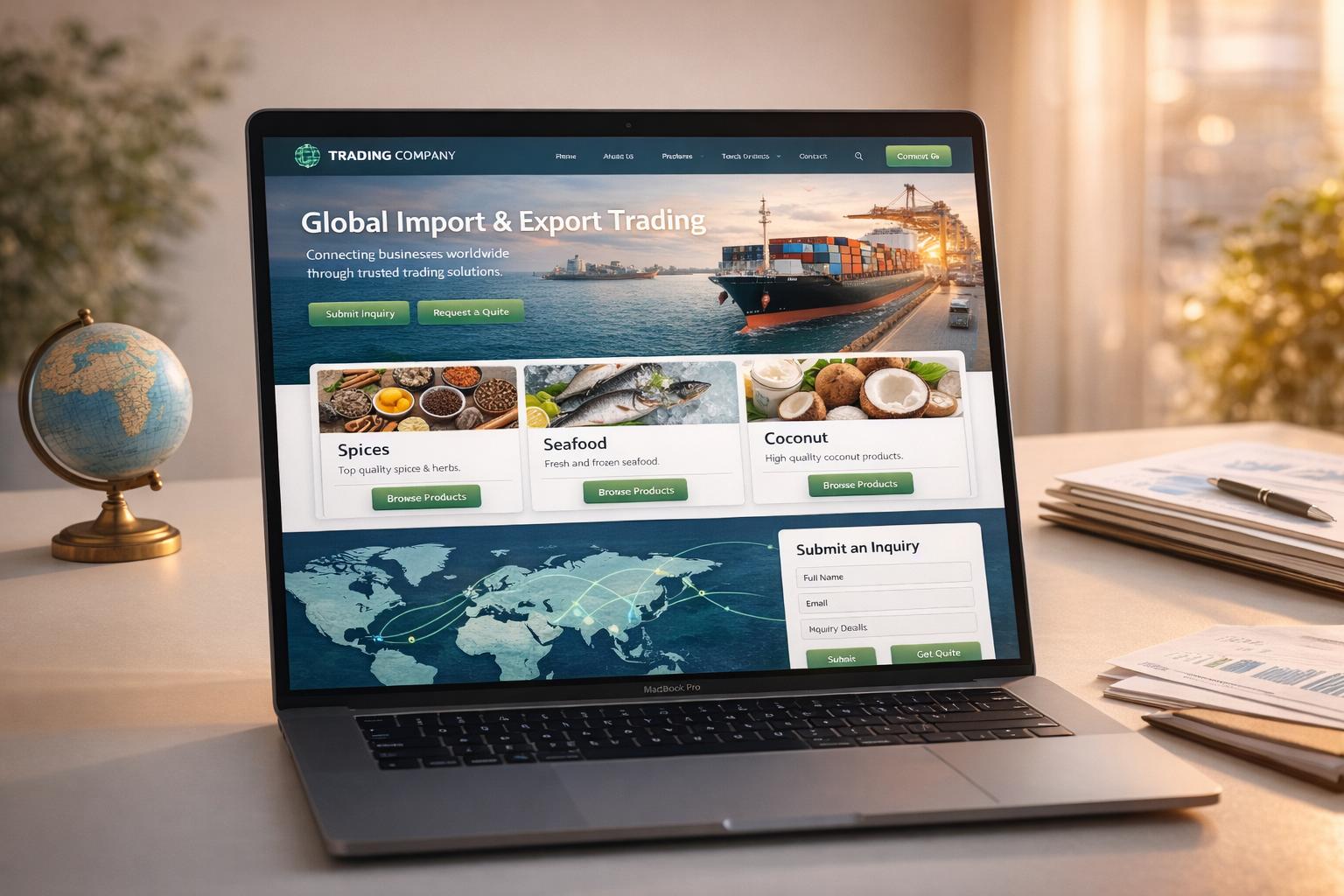 Import Export Trading Website